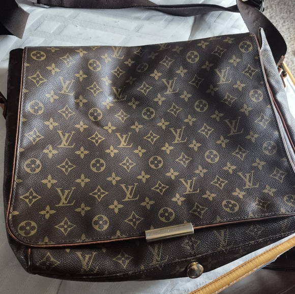 Louis Vuitton Brown Monogram Messenger Bag with Leather Strap - Picture 1 of 1